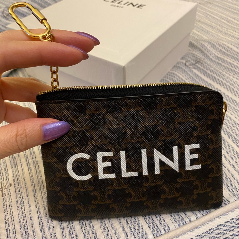 ❤️CELINE 老花字母零錢包-5