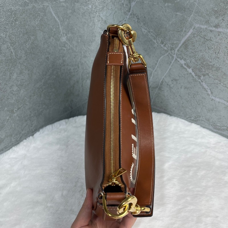 Celine Ava棕色字母logo 肩背包-2