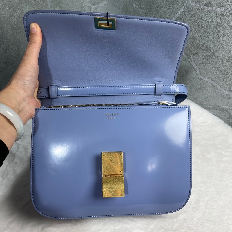 Celine Classic Box藍色光面牛皮豆腐包 肩背包斜背包 164173AFD.29PO-6