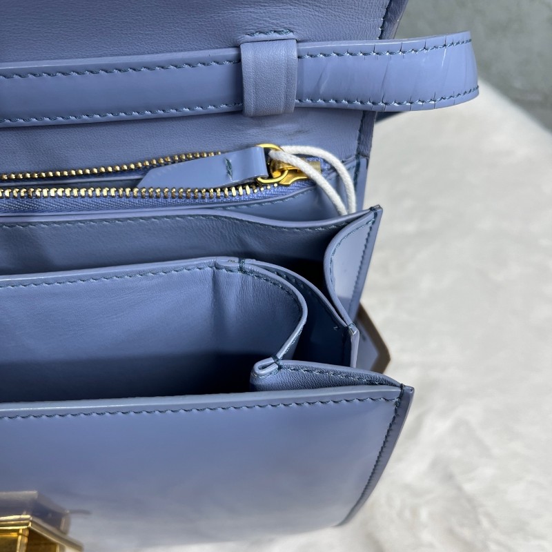 Celine Classic Box藍色光面牛皮豆腐包 肩背包斜背包 164173AFD.29PO-17