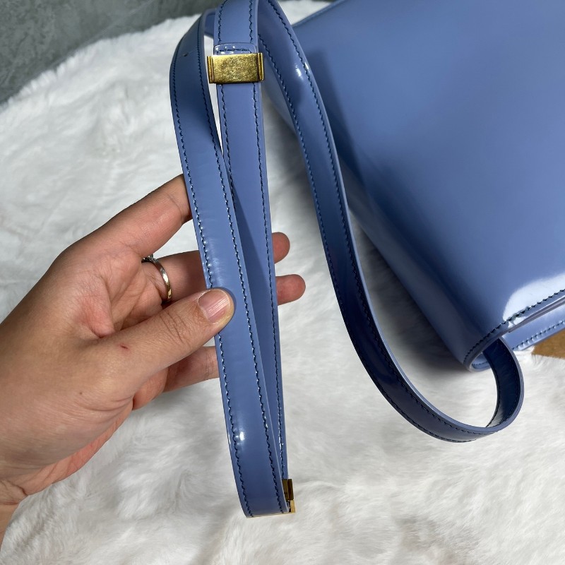 Celine Classic Box藍色光面牛皮豆腐包 肩背包斜背包 164173AFD.29PO-22