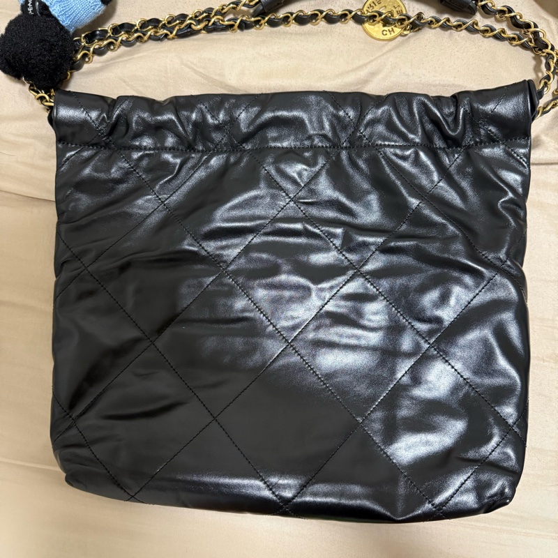 香奈兒22bag黑金小號-3