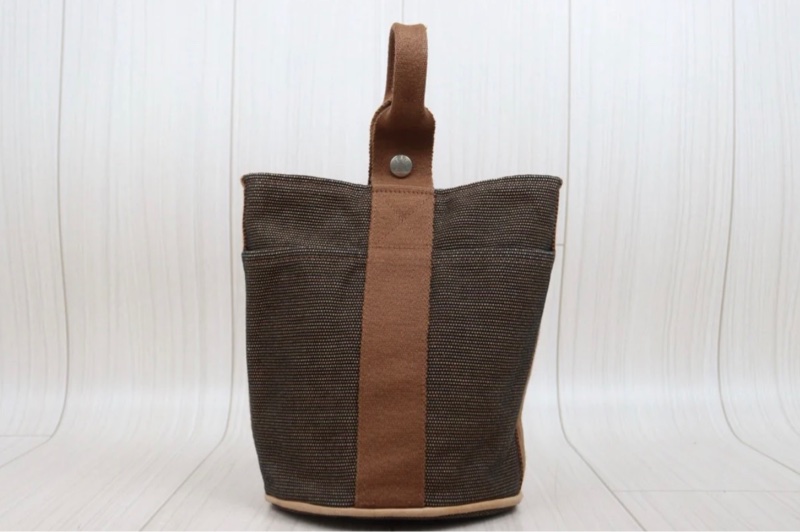 「JL精品代購」9新 Hermes 愛馬仕帆布菜籃包-2