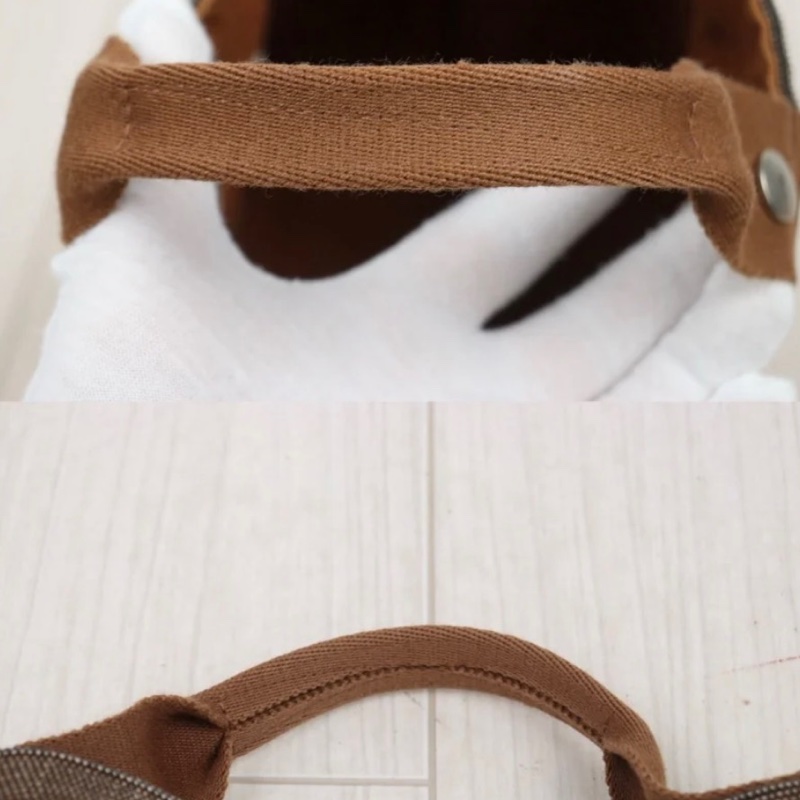 「JL精品代購」9新 Hermes 愛馬仕帆布菜籃包-5