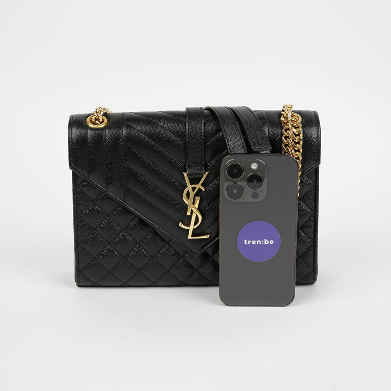 SAINT LAURENT 信封中單肩斜背包 600185-6