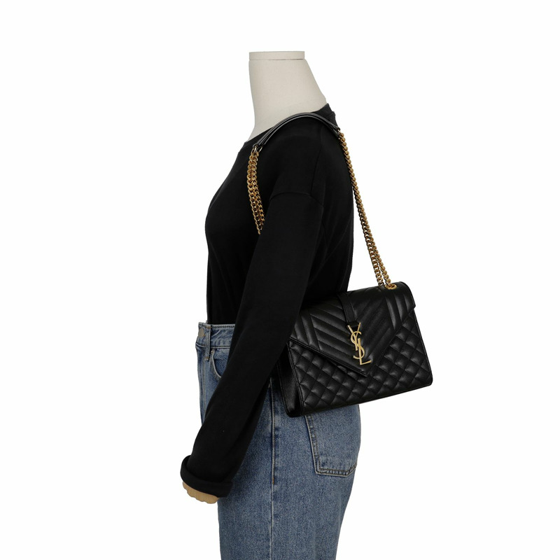 SAINT LAURENT 信封中單肩斜背包 600185-9