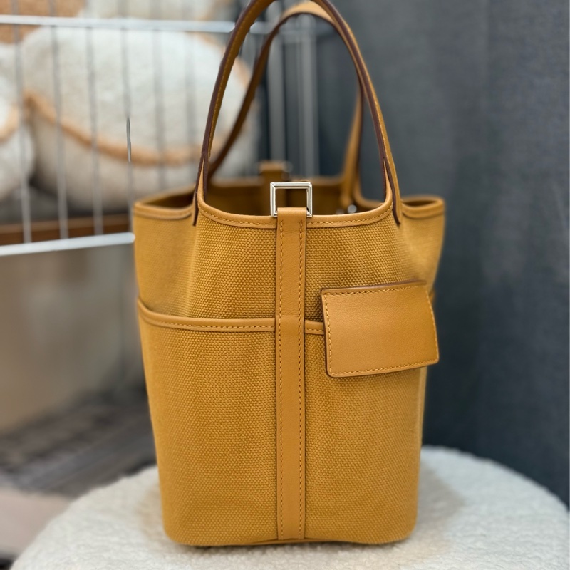 （大全配閒置品🎁）Hermes Picotin18 Cargo 菜籃子餅乾色-0