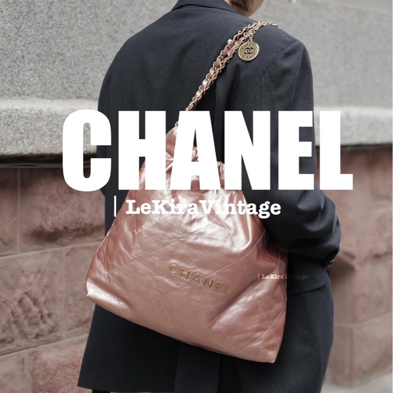 香奈兒香檳金22Bag 小號-1