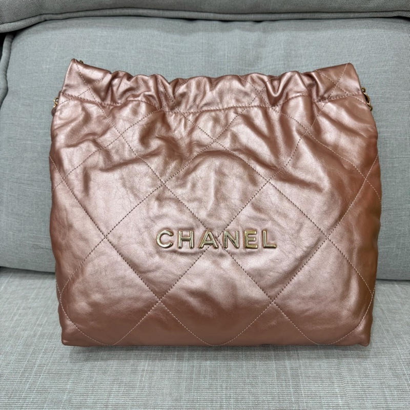 香奈兒香檳金22Bag 小號-7