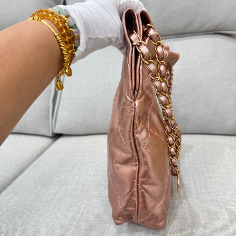 香奈兒香檳金22Bag 小號-9