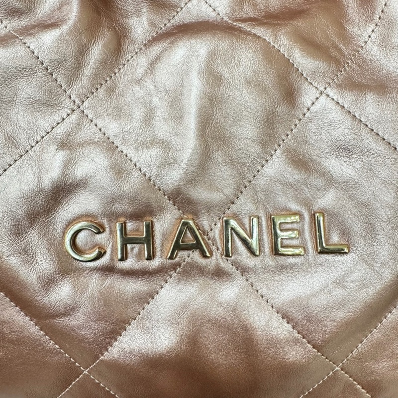 香奈兒香檳金22Bag 小號-11