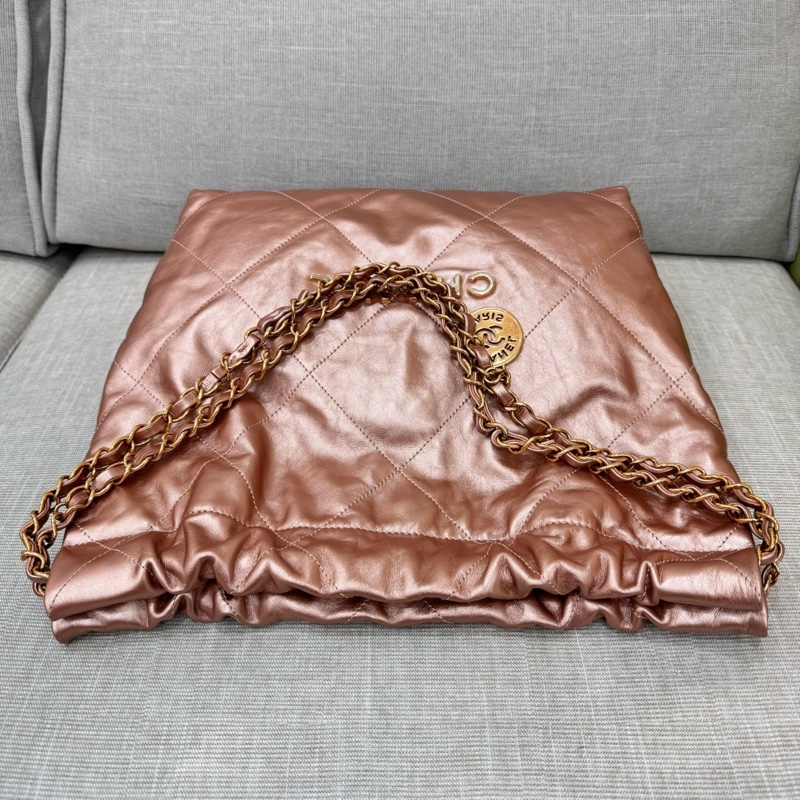 香奈兒香檳金22Bag 小號-19
