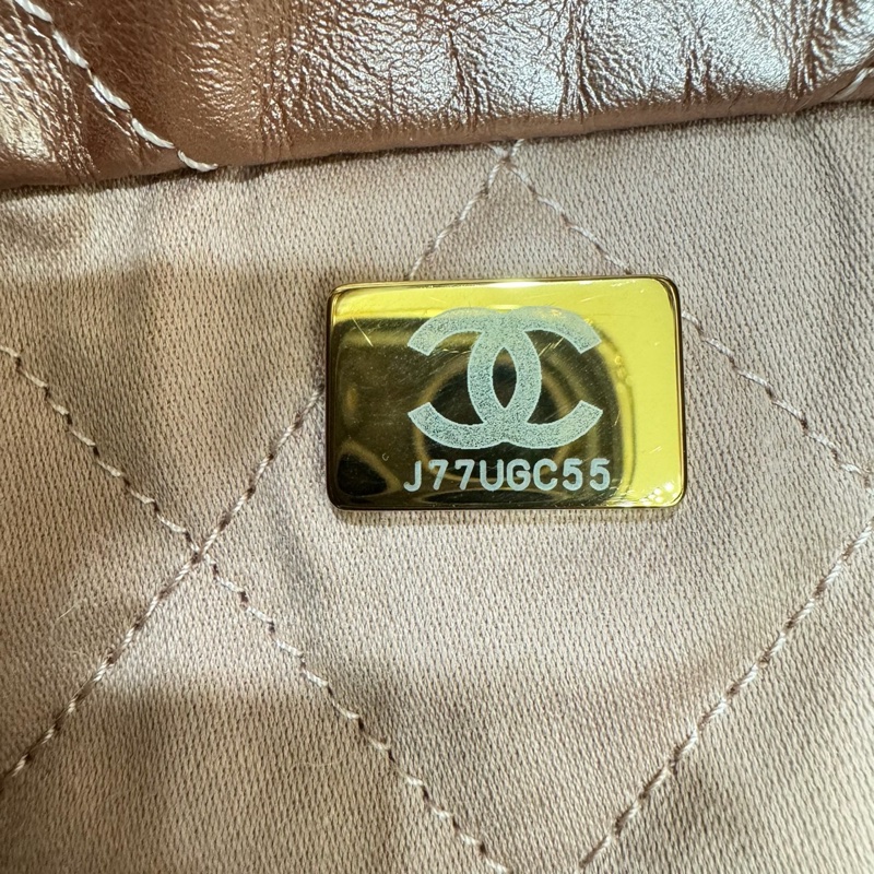 香奈兒香檳金22Bag 小號-25