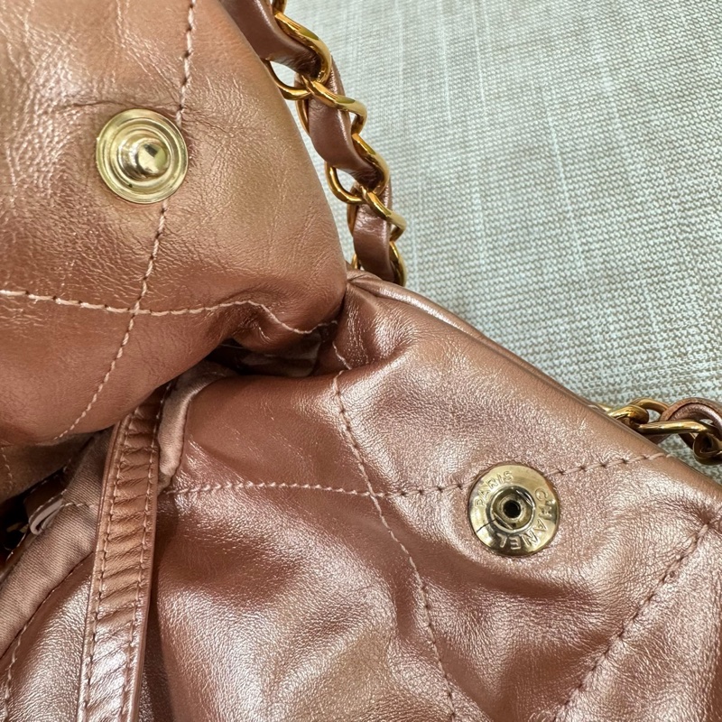 香奈兒香檳金22Bag 小號-32