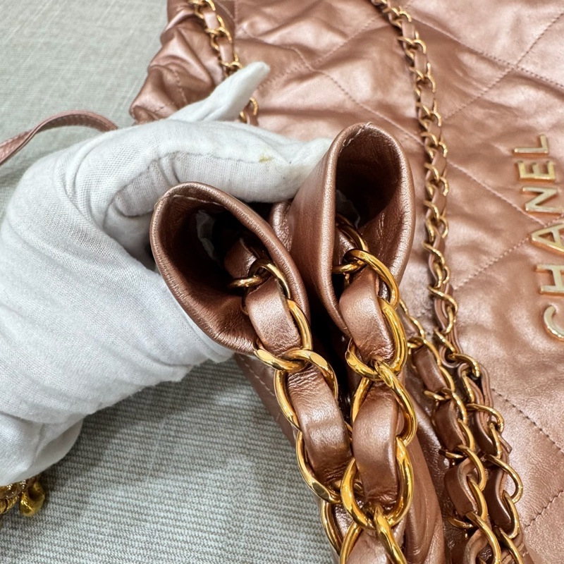 香奈兒香檳金22Bag 小號-45