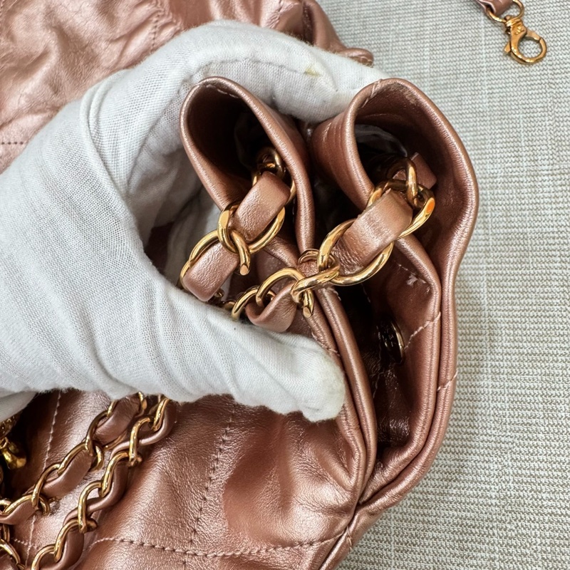 香奈兒香檳金22Bag 小號-46