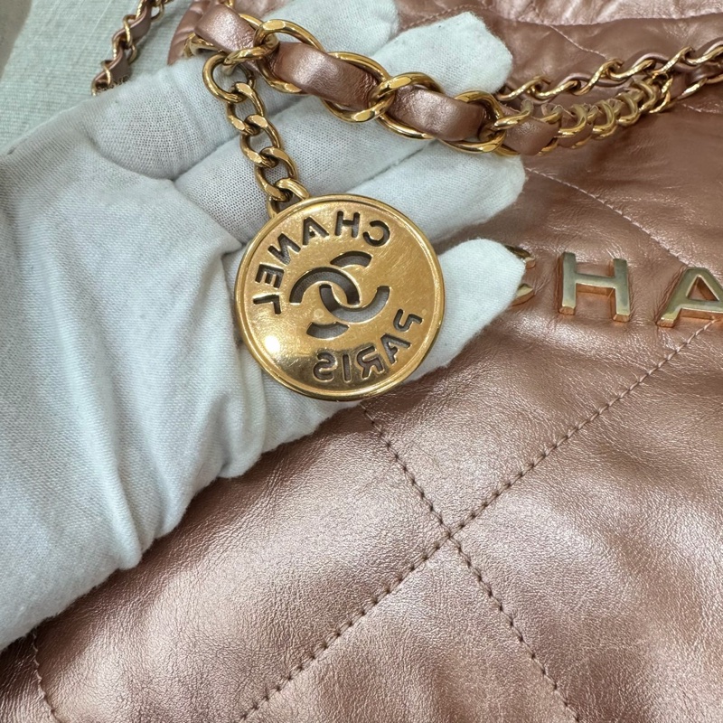 香奈兒香檳金22Bag 小號-53