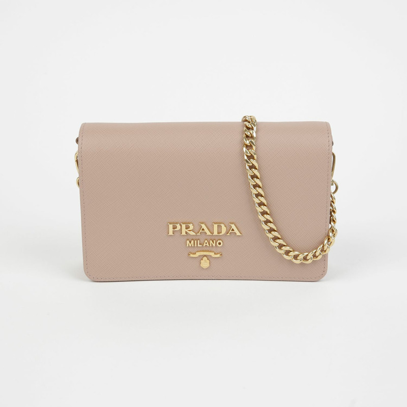 【包稅】PRADA 金屬Logo迷你鏈條單肩斜背包 1BP018-1