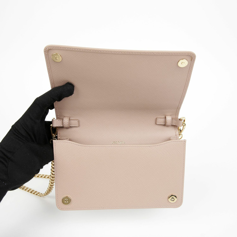 【包稅】PRADA 金屬Logo迷你鏈條單肩斜背包 1BP018-7