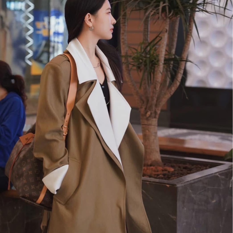 LV M46197 CARRYALL MM系列Monogram帆布牛皮飾邊手提 肩背包 斜背包附萬用包-4