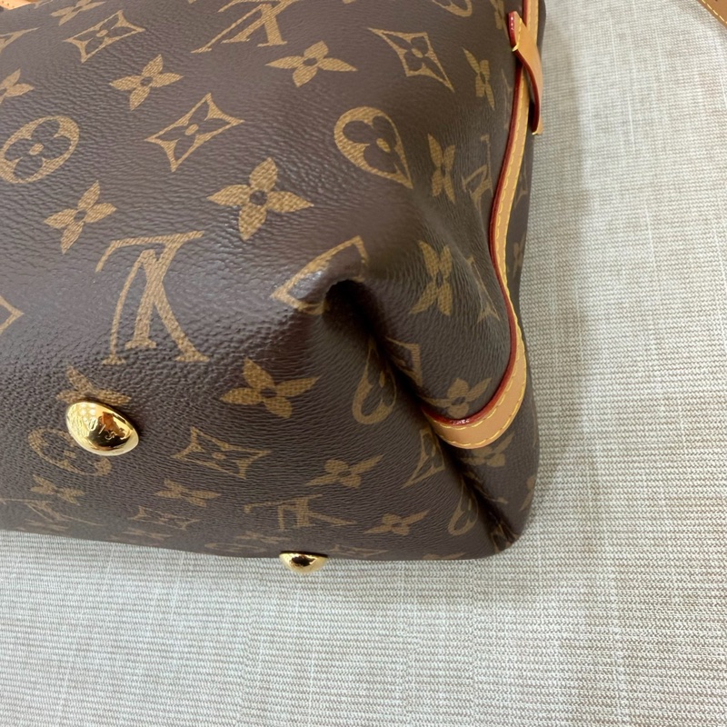 LV M46197 CARRYALL MM系列Monogram帆布牛皮飾邊手提 肩背包 斜背包附萬用包-8