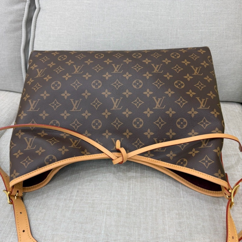 LV M46197 CARRYALL MM系列Monogram帆布牛皮飾邊手提 肩背包 斜背包附萬用包-15