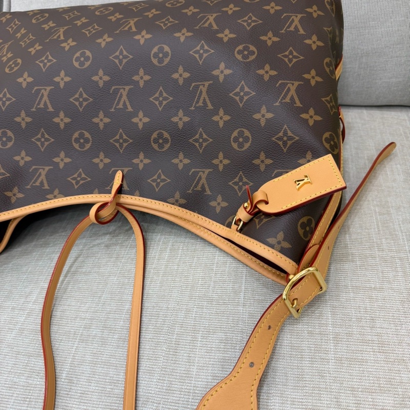 LV M46197 CARRYALL MM系列Monogram帆布牛皮飾邊手提 肩背包 斜背包附萬用包-19