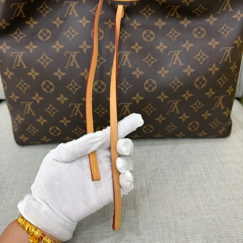LV M46197 CARRYALL MM系列Monogram帆布牛皮飾邊手提 肩背包 斜背包附萬用包-23