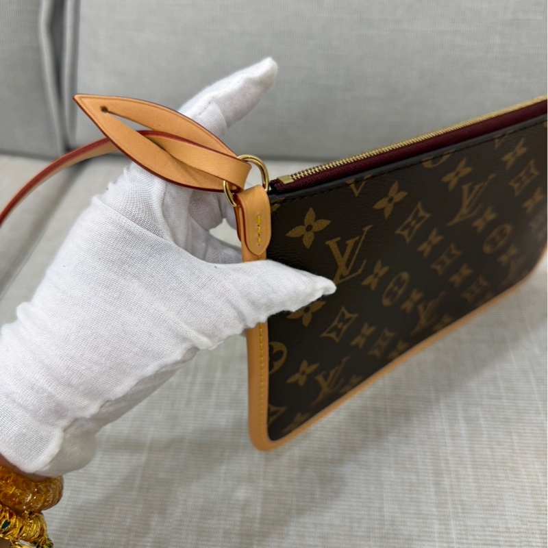 LV M46197 CARRYALL MM系列Monogram帆布牛皮飾邊手提 肩背包 斜背包附萬用包-44