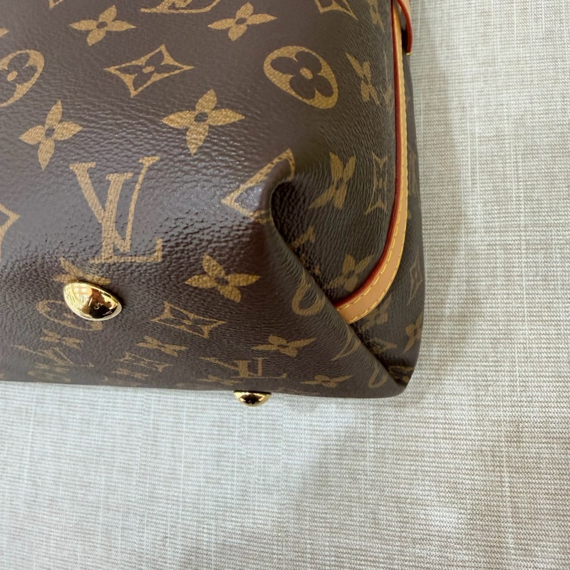 LV M46197 CARRYALL MM系列Monogram帆布牛皮飾邊手提 肩背包 斜背包附萬用包-50