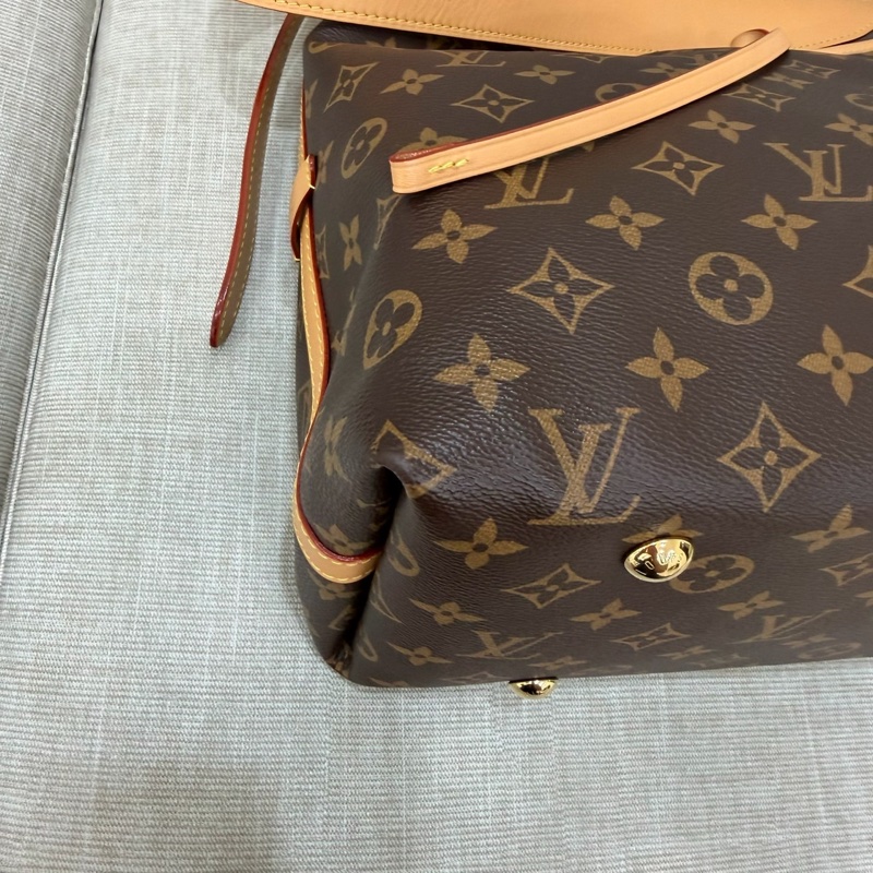 LV M46197 CARRYALL MM系列Monogram帆布牛皮飾邊手提 肩背包 斜背包附萬用包-51