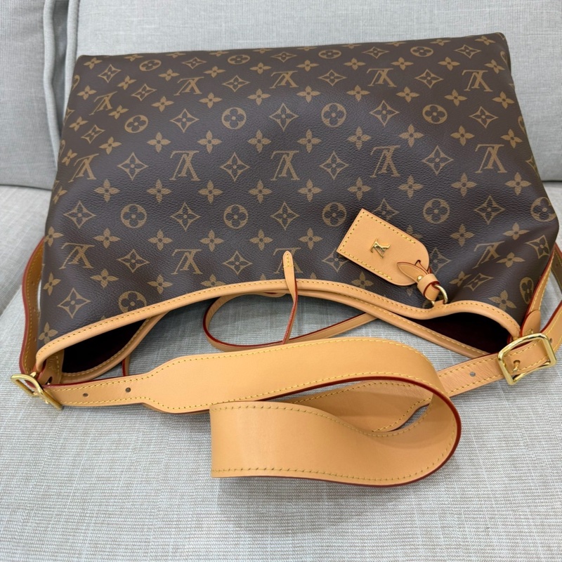 LV M46197 CARRYALL MM系列Monogram帆布牛皮飾邊手提 肩背包 斜背包附萬用包-53