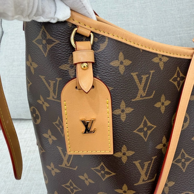 LV M46197 CARRYALL MM系列Monogram帆布牛皮飾邊手提 肩背包 斜背包附萬用包-60