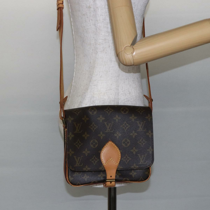 【日本直送】路易威登 Monogram Cartouchiere MM 肩背包 M51253 LV Auth BA6928-23
