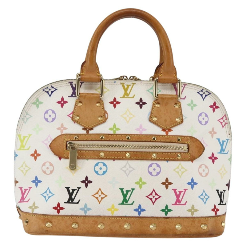【日本直送】LOUIS VUITTON 字母多色 Alma 手提包 白色 M92647 LV 授權 yk19689-12