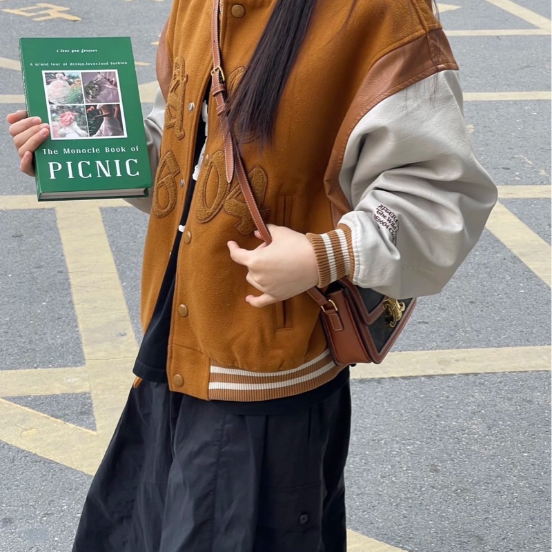 Celine棕色老花凱旋門box teen 斜背包-3