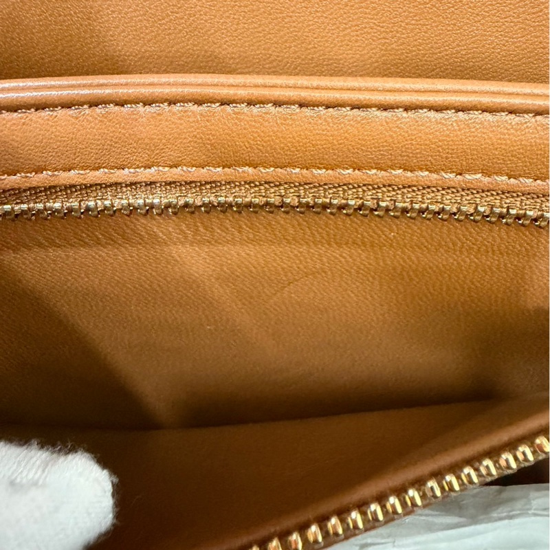 Celine棕色老花凱旋門box teen 斜背包-26