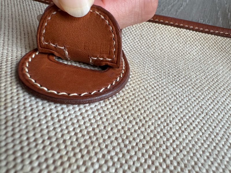 愛馬仕伊芙琳Hermes Evelyne29帆布拼馬鞍皮銀釦/愛馬仕帆布拼皮肩背包-29