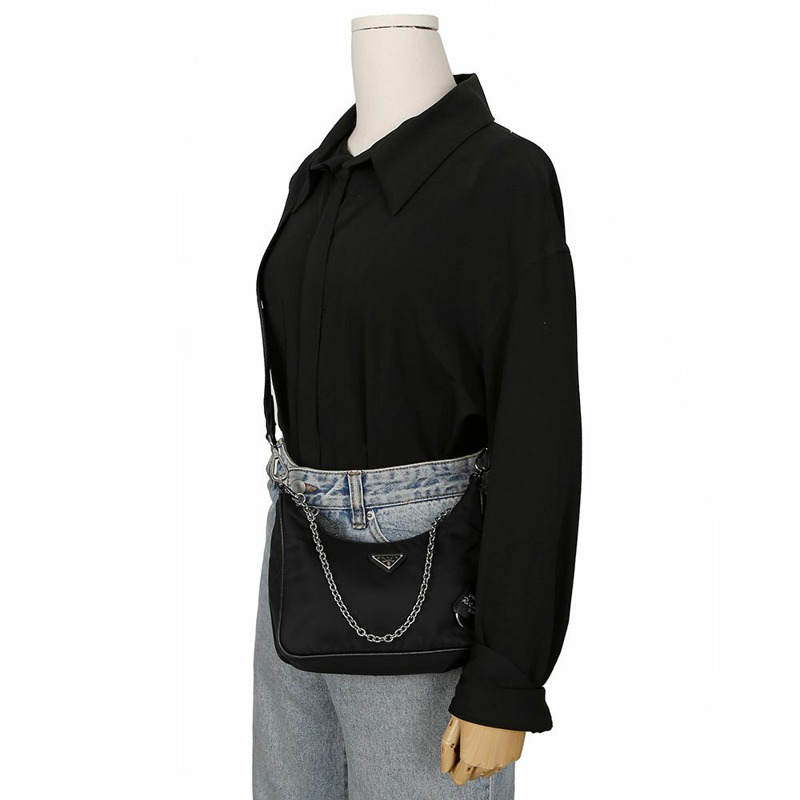PRADA 1BH204 復刻版多功能單肩斜背包-12