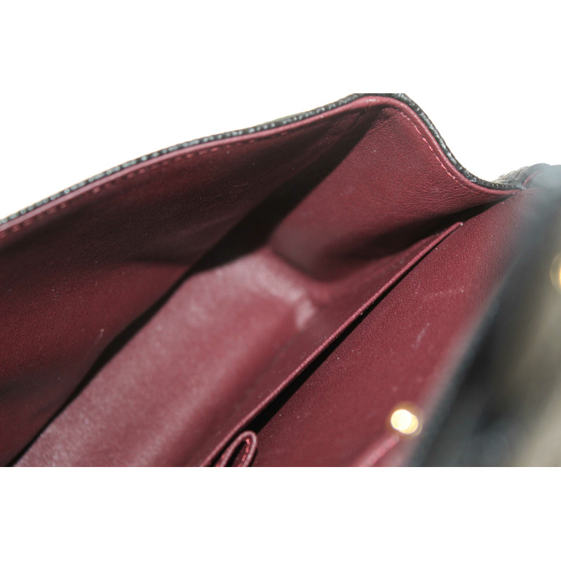 Chanel Classic Black Quilted Caviar Leather Classic Medium Double Flap Bag-21