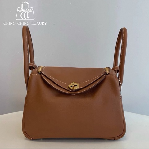 🌈Hermes🧡Lindy 26🧡37金棕金扣🌟99新🌈Evercolor皮🌟