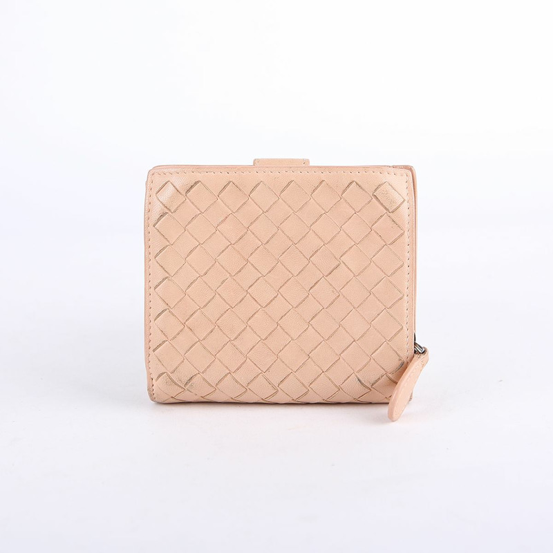 BOTTEGA VENETA 粉紅色 Intrecciato Zippy 錢包-1
