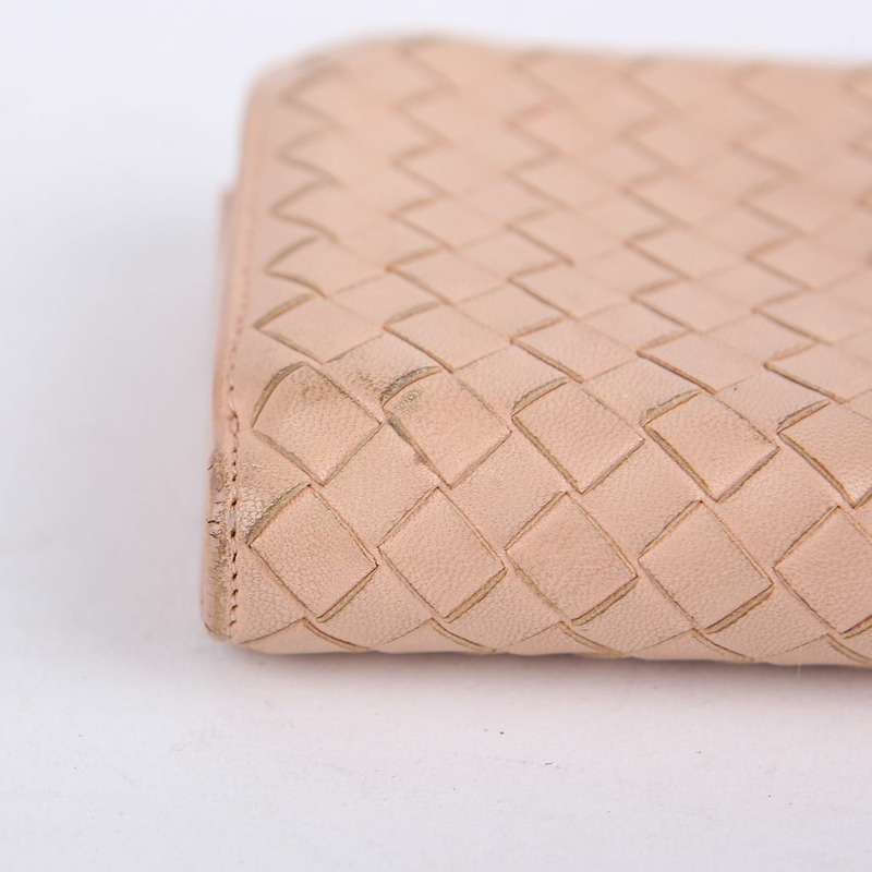 BOTTEGA VENETA 粉紅色 Intrecciato Zippy 錢包-4