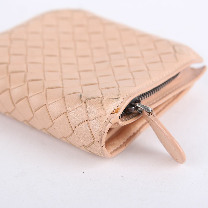 BOTTEGA VENETA 粉紅色 Intrecciato Zippy 錢包-5