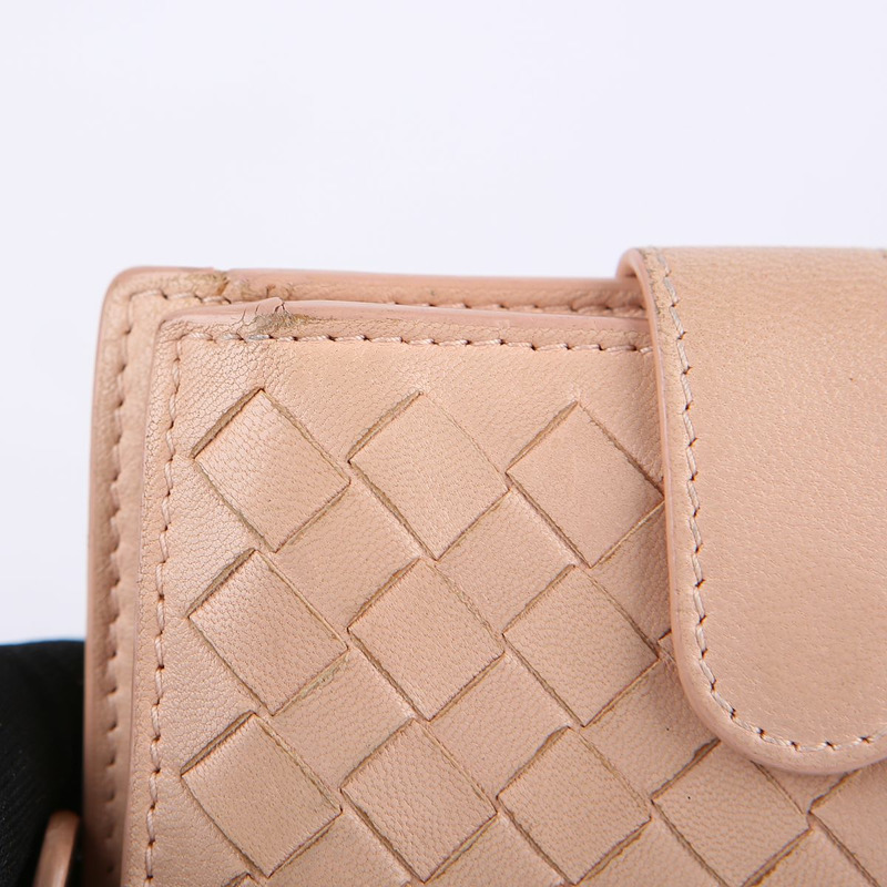 BOTTEGA VENETA 粉紅色 Intrecciato Zippy 錢包-12