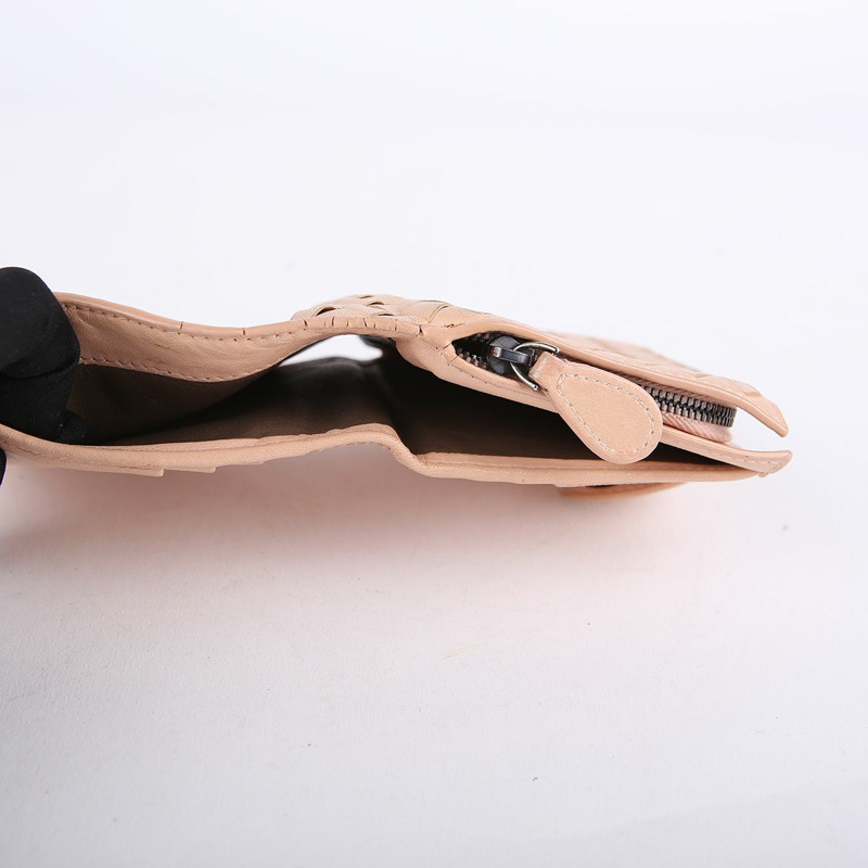 BOTTEGA VENETA 粉紅色 Intrecciato Zippy 錢包-15