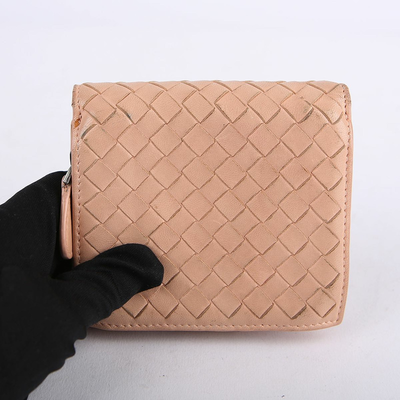 BOTTEGA VENETA 粉紅色 Intrecciato Zippy 錢包-16