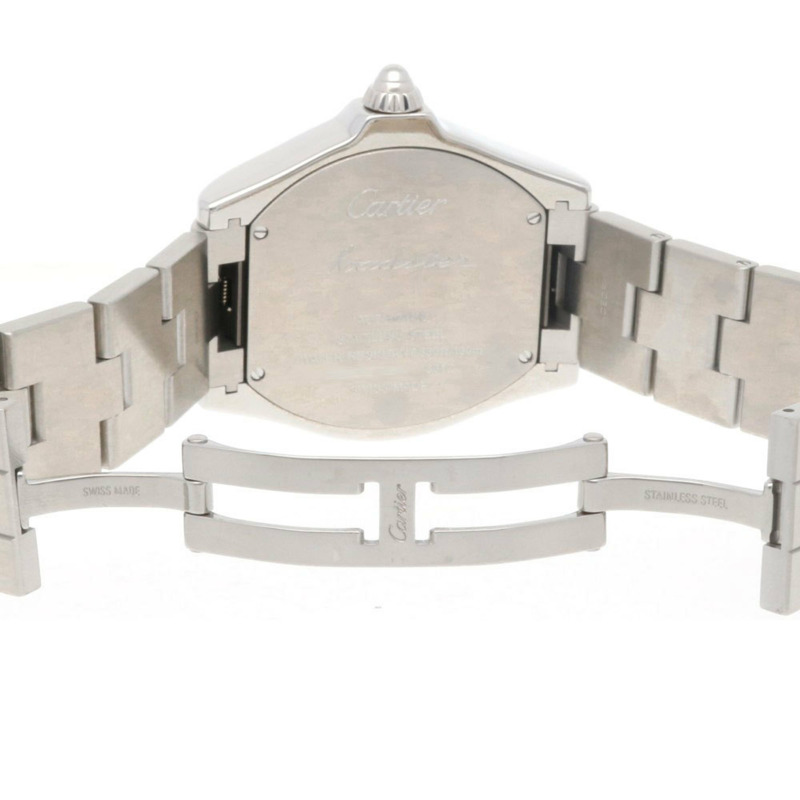 卡地亞 Roadster LM 腕錶，不銹鋼 3312 自動上鍊腕錶，已檢修和重新打磨，男士，卡地亞-8