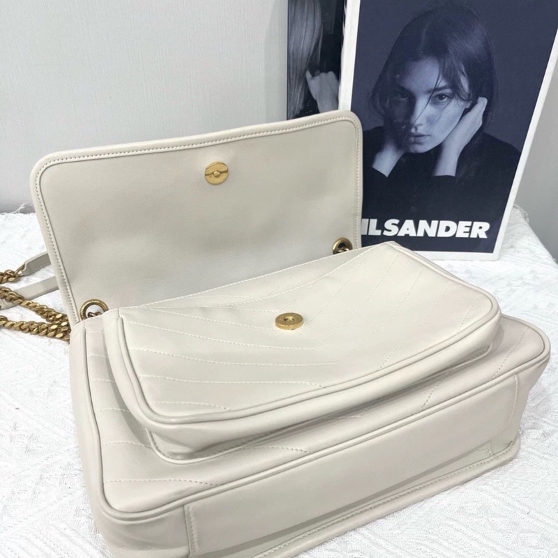 🈶購證包況佳😍Ysl聖羅蘭白金中號niki 新款d扣斜挎單肩包-9