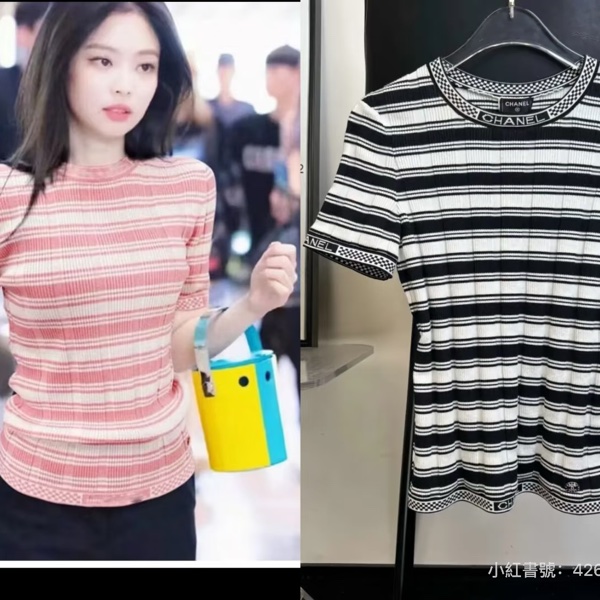 Chanel 條紋針織上衣 Jennie 同款-8